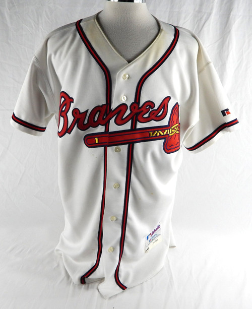 2003 Atlanta Braves Ray King #46 Game Used White Jersey 50 993