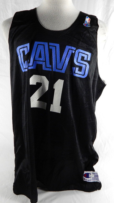 1990s Cleveland Cavaliers #21 Game Issued Black Practice Jersey XXL 998