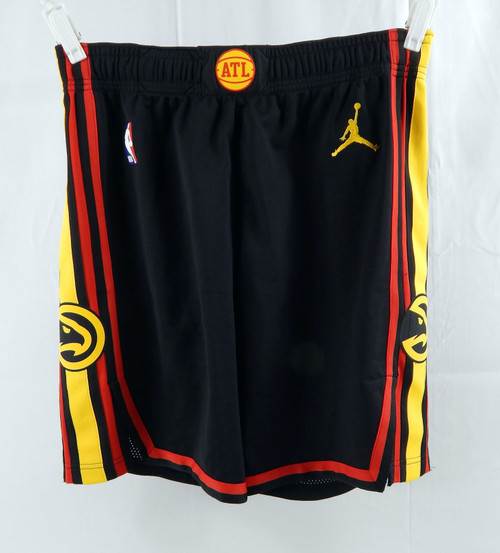 2023-24 Atlanta Hawks Bruno Fernando #24 Game Used Black Shorts Pacman L 38 441