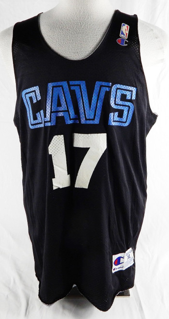 1990s Cleveland Cavaliers #17 Game Issued Black Practice Jersey XL 034