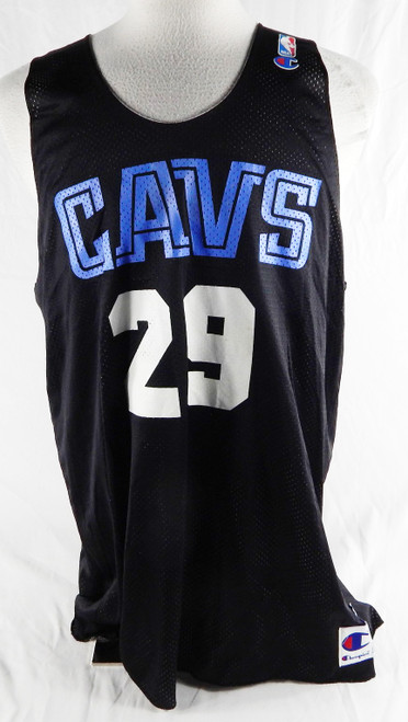 1990s Cleveland Cavaliers #29 Game Issued Black Practice Jersey XXL 036