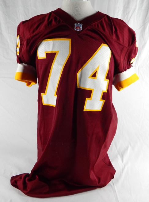 1993 Washington Redskins Gerald Nichols #74 Game Used Red Jersey 48 165