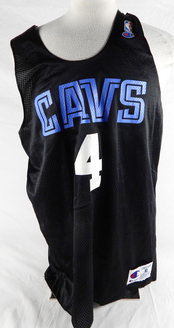 1990s Cleveland Cavaliers #4 Game Issued Black Practice Jersey XL 039