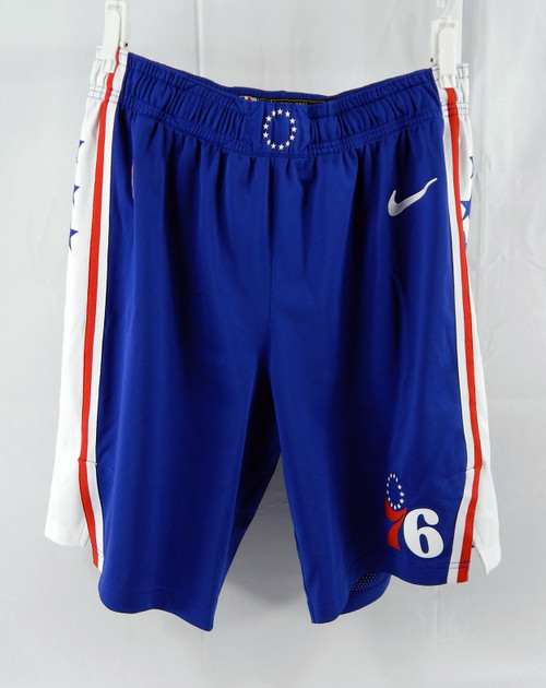 2022-23 Philadelphia 76ers Louis King #23 Game Used Blue Shorts L 38 817