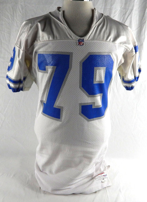 Detroit Lions #79 Game Issued White Jersey 50 009