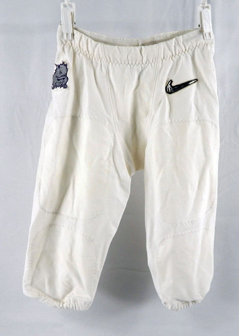 2022 Texas Christian TCU Frogs #102 Game Used White Pants College Playoffs 28 5