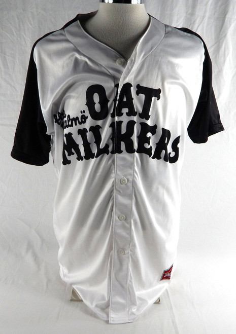 2024 Wisconsin Timber Rattlers #25 Game Used White Jersey Oat Milkers 46 281