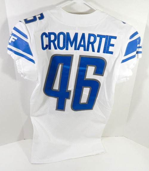2018 Detroit Lions Marcus Cromartie #46 Game Issued White Jersey 38 DP63906