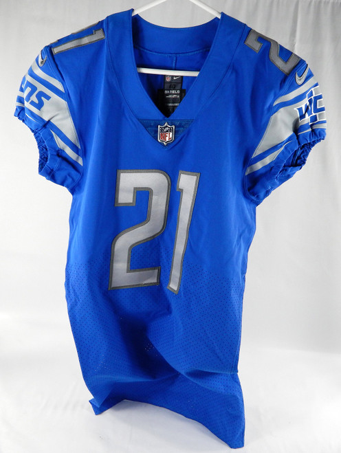 2020 Detroit Lions Tracy Walker #21 Game Issued Blue Jersey 40 DP85932