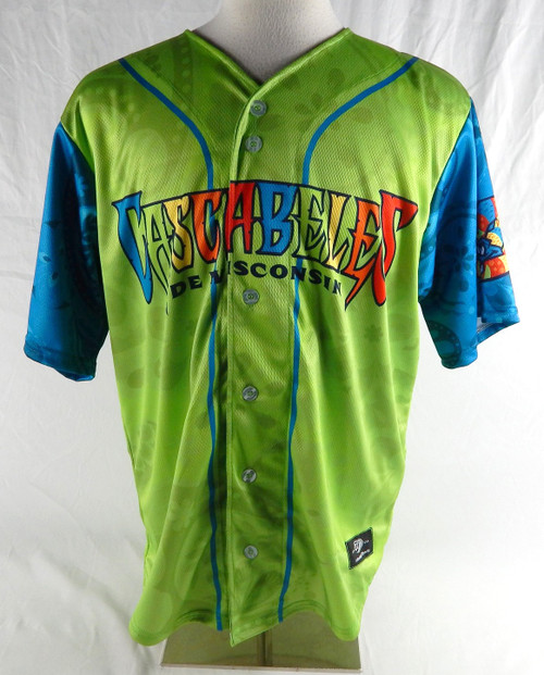 2023 Wisconsin Timber Rattlers #19 Game Issued Green Jersey Copa Diversion L 269
