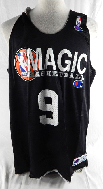 1990s Orlando Magic #9 Game Issued Black White Reversible Practice Jersey XL 574