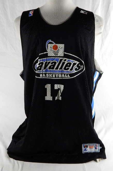 1990s Cleveland Cavaliers #17 Game Issued Black Practice Jersey XXL 015
