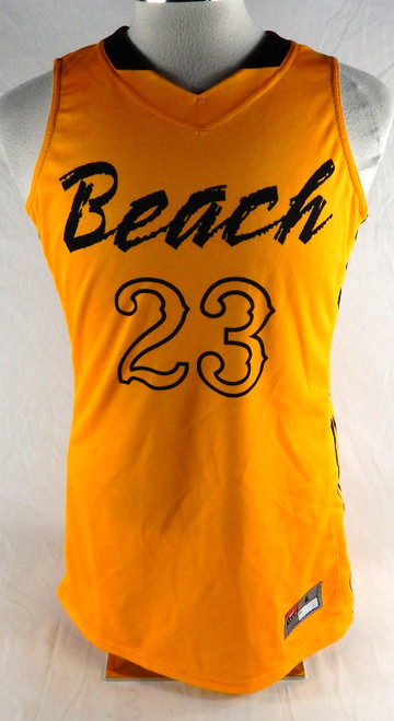 2015-16 Long Beach State Beach #23 Game Used Yellow Jersey Basketball L 700
