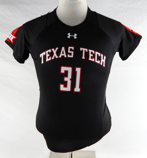 2017 Texas Tech Red Raiders #31 Game Used Black Jersey Womens Soccer S 664