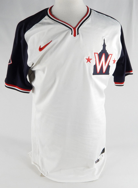 2024 Washington Nationals Alex Call #17 Game Issued P Used White Jersey DC Alt 3