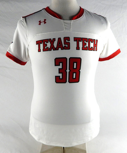 2021 Texas Tech Red Raiders #38 Game Used White Jersey Womens Soccer M 128