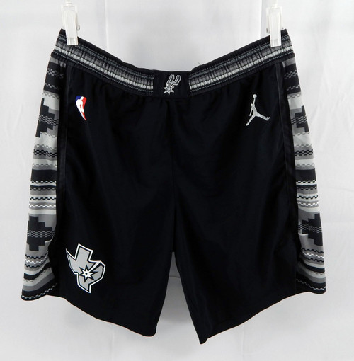 2024-25 San Antonio Spurs Sandro Mamukelashvili #54 Game Used Black Shorts State