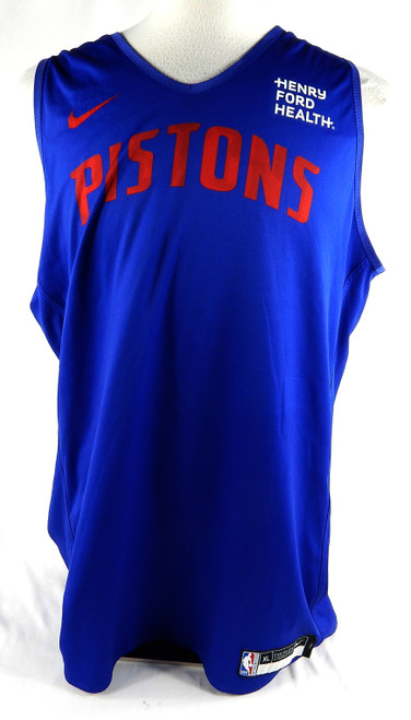 2023-25 Detroit Pistons #34 Game Used Blue Practice Jersey Henry Ford Patch XL 3