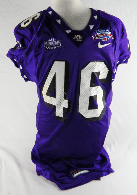 2006 Texas TCU Frogs David Hawthorne #46 Game Used Purple Jersey Poinsettia Bowl