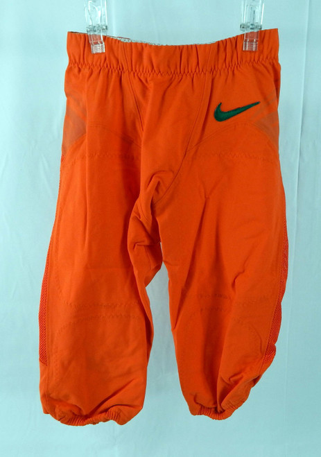 Miami Hurricanes #25 Game Used Orange Football Pants 28 381