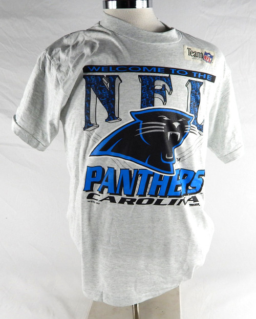 1990s Carolina Panthers # Authentic Grey Shirt Welcome To the NFL L 108
