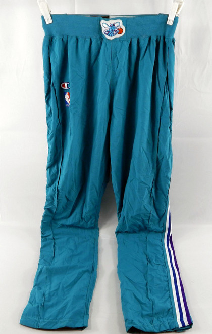 1996-97 Charlotte Hornets Game Issued Teal Warm Up Pants 34 439