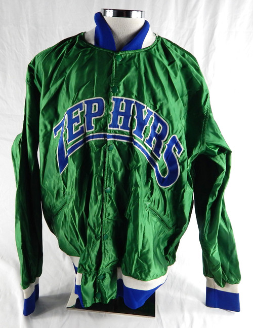 1990s Chicago Zephyrs Game Used Green Bench Jacket XL 900