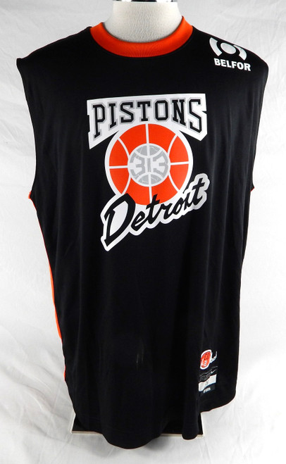 2024-25 Detroit Pistons Bobi Klintman #34 Game Used Black Tank Shirt Bad Boys 91