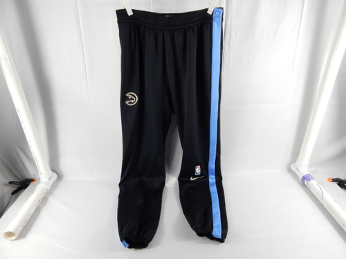 2024-25 Atlanta Hawks Garrison Mathews #24 Game Used Black Warm Up Pants City 9