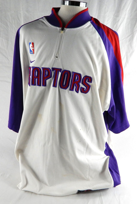 2003-04 Toronto Raptors Robert Archibald #34 Game Used White Shoot Shirt 4XL 5