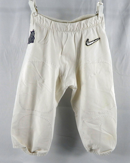 2022 Texas Christian TCU Frogs #1 Game Used White Pants College Playoffs 28 4