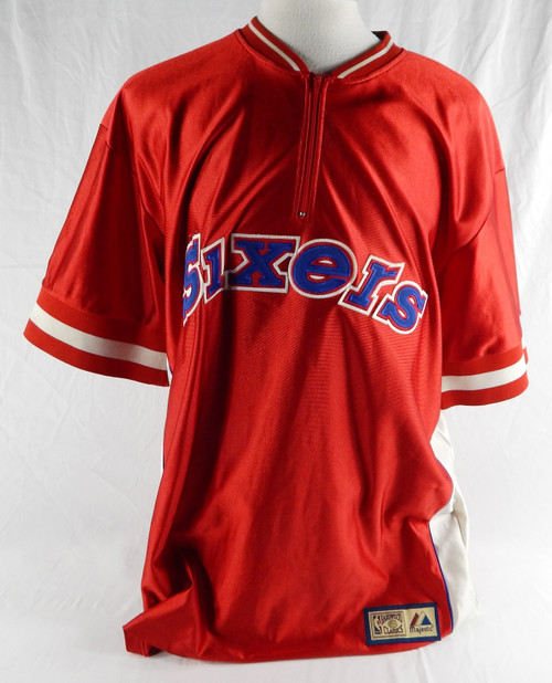 Mens Philadelphia 76ers # Authentic Red Shooting Shirt L 113