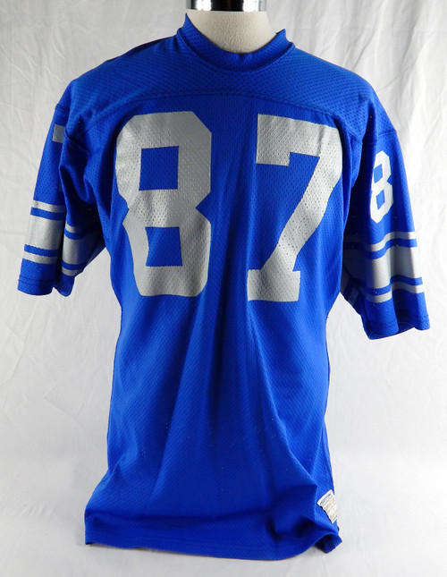Early 1970s Detroit Lions #87 Game Used Blue Jersey NP Rem 46 120