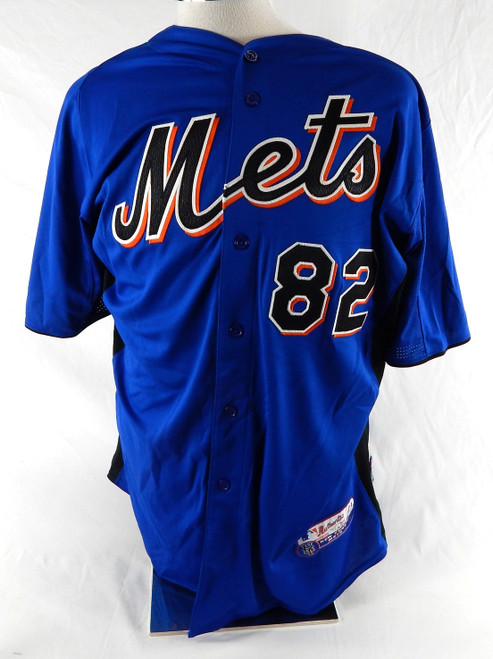 2011 New York Mets Mike Easler #82 Game Issued Blue Jersey ST BP 48 425