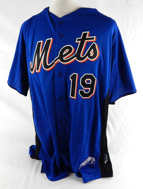 2011 New York Mets Raul Chavez #19 Game Issued Blue Jersey ST BP 50 430