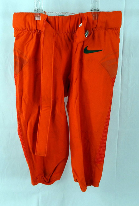 Miami Hurricanes #118 Game Used Orange Football Pants 32 378