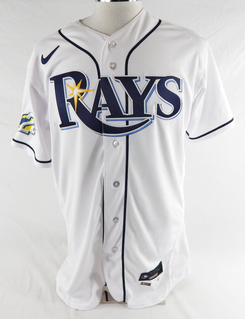 2023 Tampa Bay Rays Evan Reifert Game Issued White Jersey 25th Patch 44 060