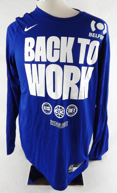 2024-25 Detroit Pistons Ausar Thompson #9 Game Used Blue Shirt Playoffs L 168