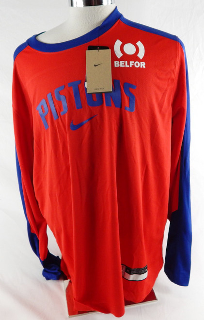 2024-25 Detroit Pistons Game Issued Red Shooting Shirt XL 184