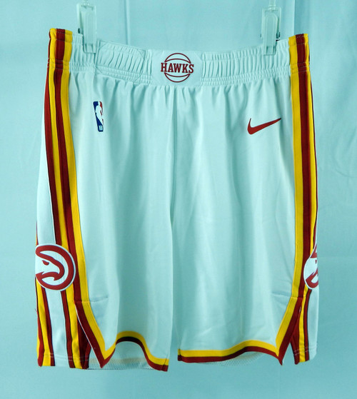 2024-25 Atlanta Hawks Terrance Mann #14 Game Used White Shorts Pacman L 38 798