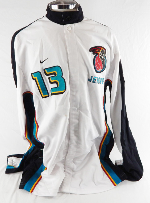Late 1990s Detroit Pistons Jerome Williams #13 Game Used White WarmUp Jacket 2XL