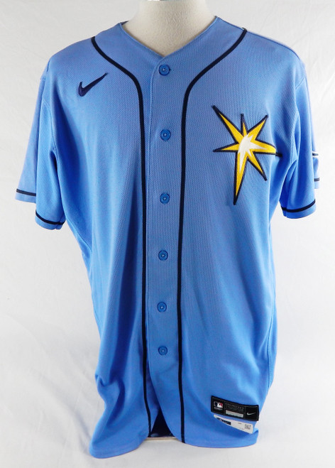 2023 Tampa Bay Rays Elias Petiyan #90 Game Used Blue Jersey 46 078