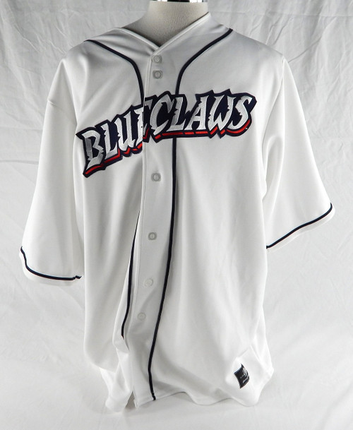 Lakewood BlueClaws Blank Game Issued White Jersey 4XL 865