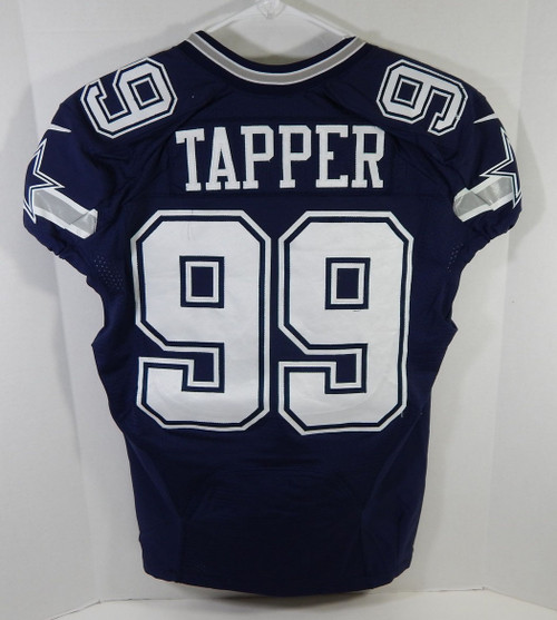 2015 Dallas Cowboys Charles Tapper #99 Game Issued Navy Jersey 44 894