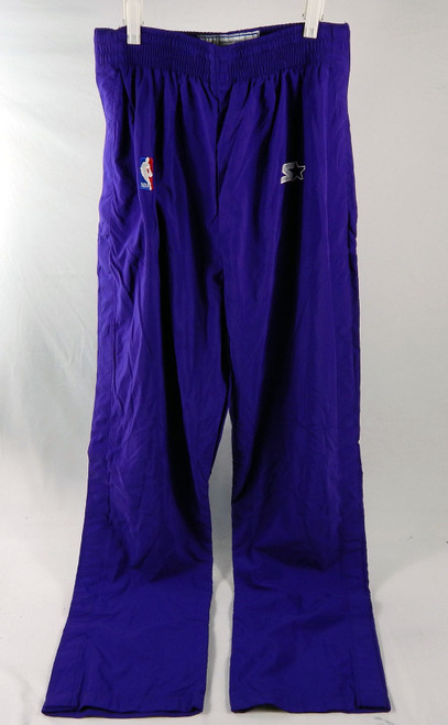 1997-98 Charlotte Hornets Tony Delk #0 Game Used Purple Warm Up Pants 36 353