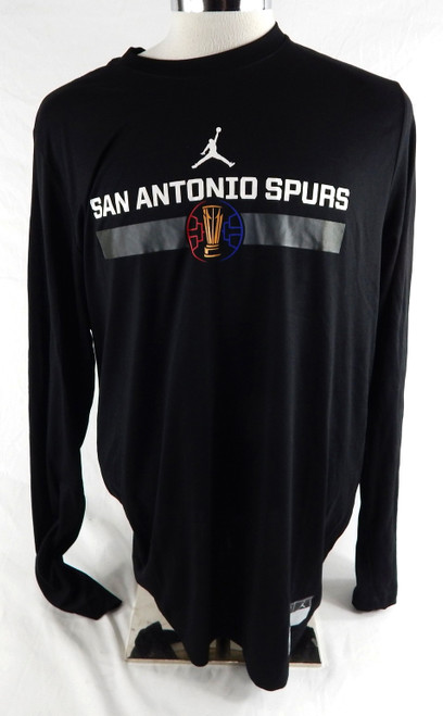2024-25 San Antonio Spurs Charles Bassey #28 Game Used Black Shirt NBA Cup XXL 7