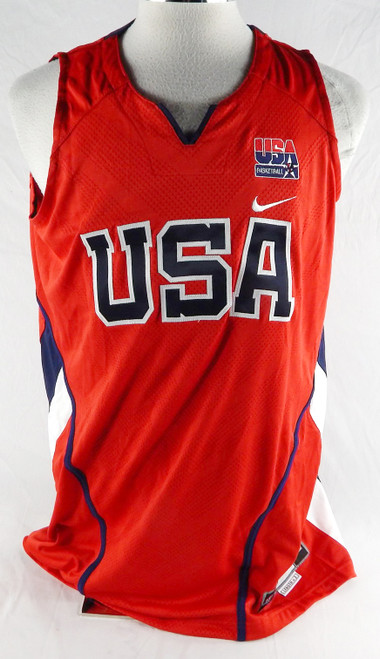 2006-07 Team USA Basketball Blank Game Issued Red Jersey 46 722
