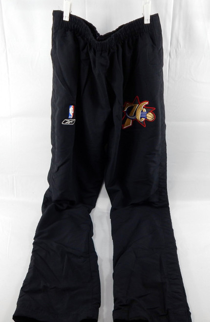 2004-05 Philadelphia 76ers Game Used Black Warm Up Pants  757