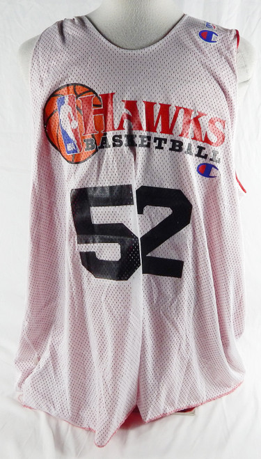 1990s Atlanta Hawks #52 Game Issued Red Practice Jersey XXXL 516