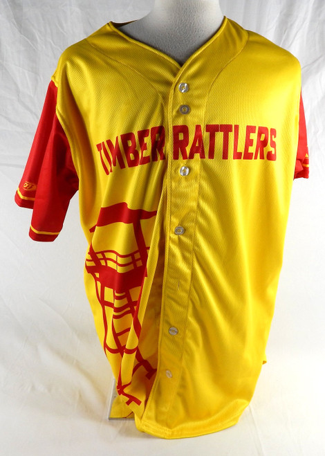 2024 Wisconsin Timber Rattlers #7 Game Issued Yellow Jersey Rescue Hi-Surf 48 06
